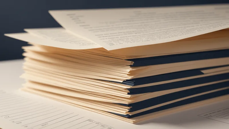 Stack of clinical chart documents representing manual chart review burden